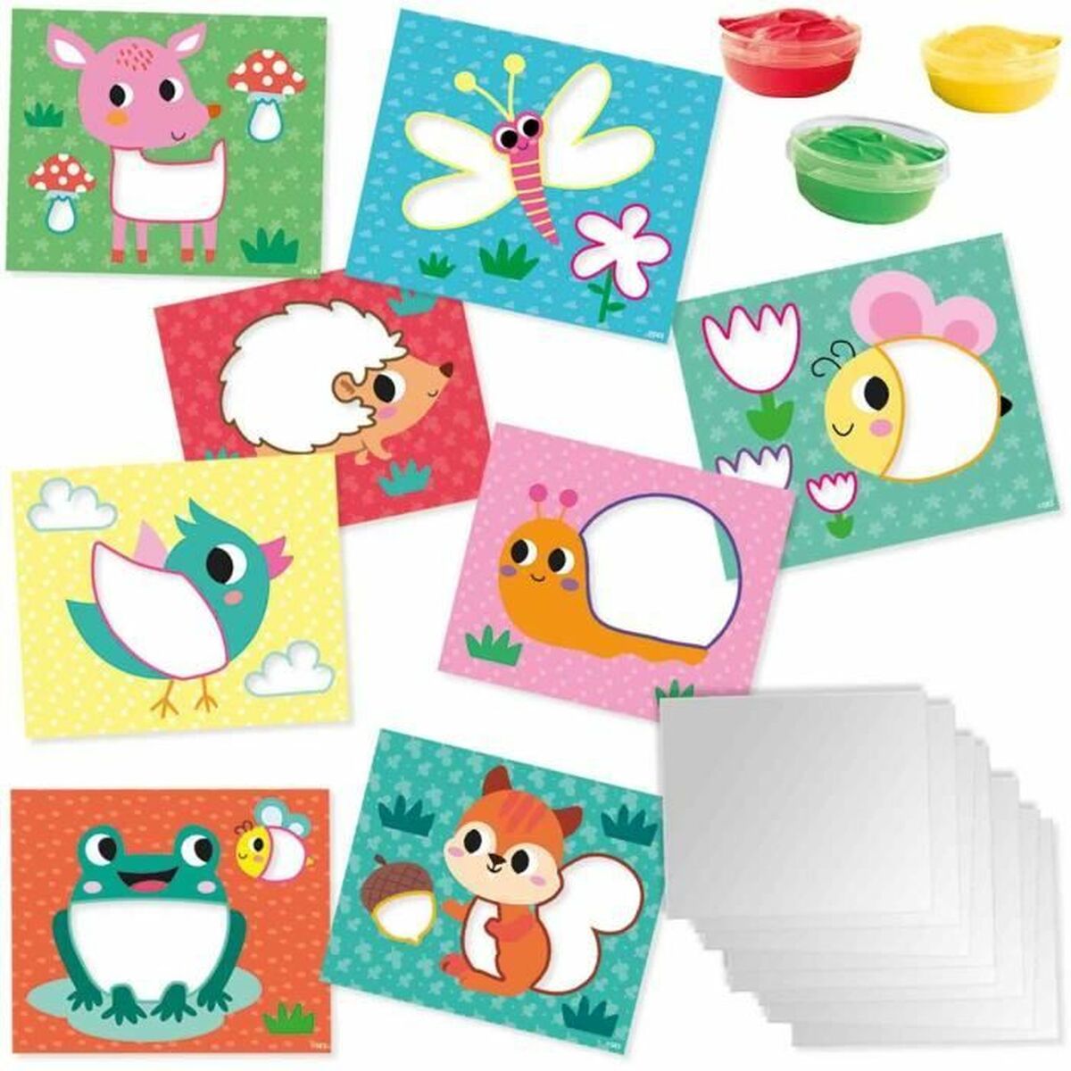Set pentru desen SES Creative Eco Finger Paint Cards