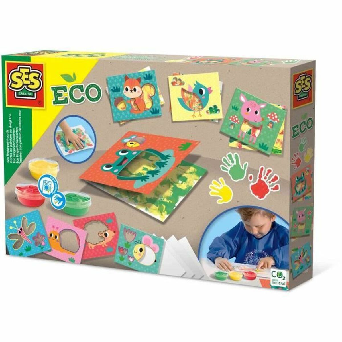 Set pentru desen SES Creative Eco Finger Paint Cards