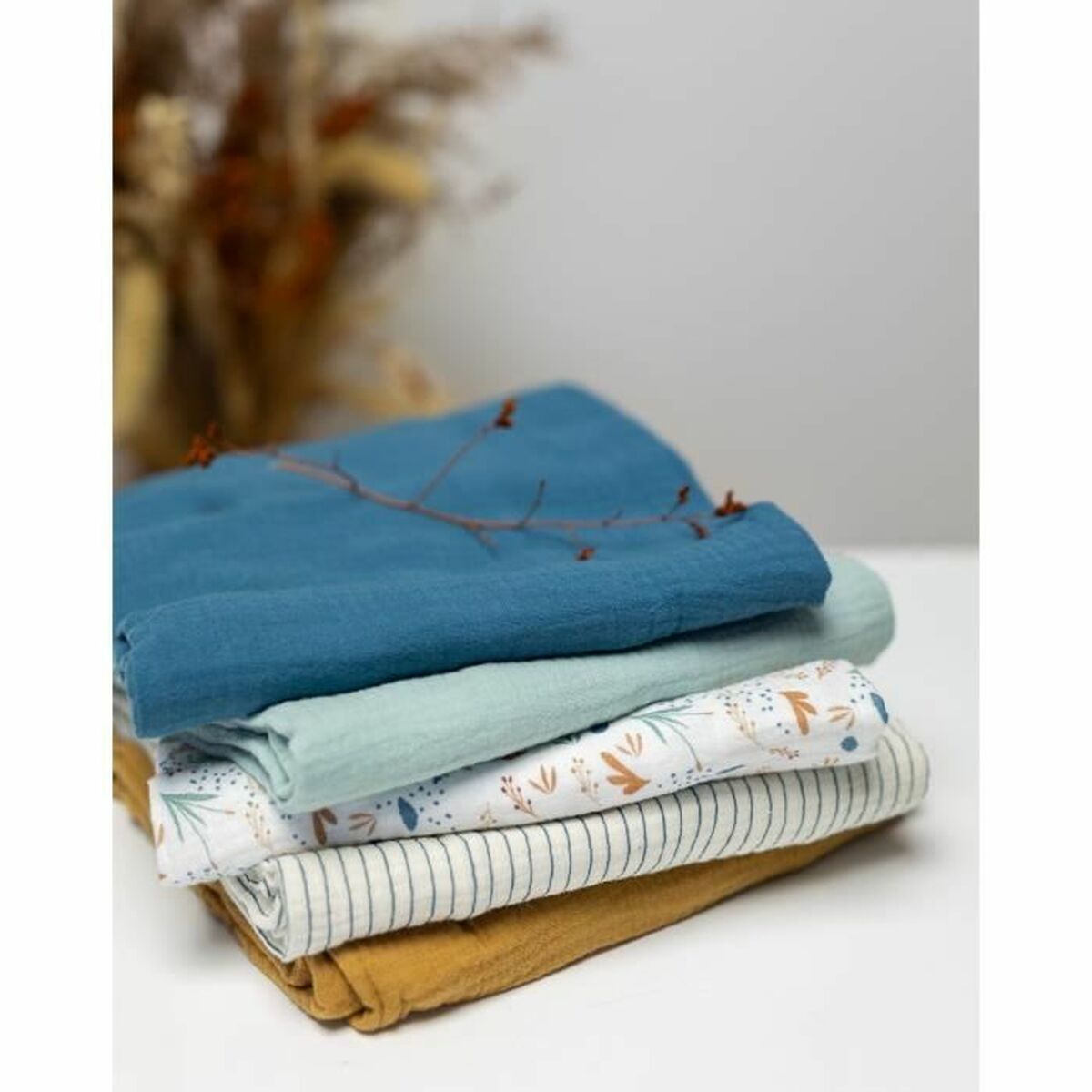 Muselină Domiva Celadon 100 x 100 cm