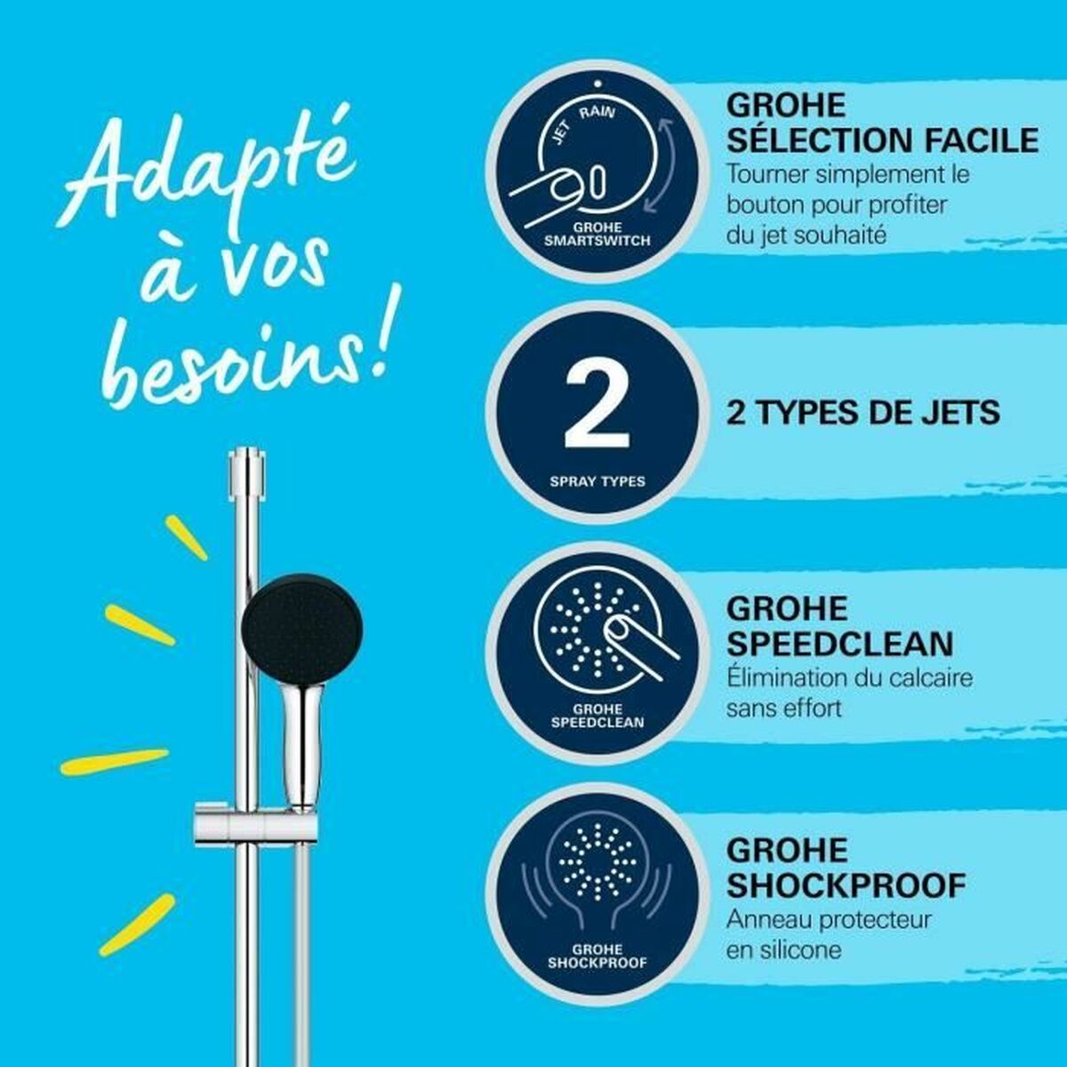 Coloana de dus Grohe Vitalio Start 110 Chrome Metal