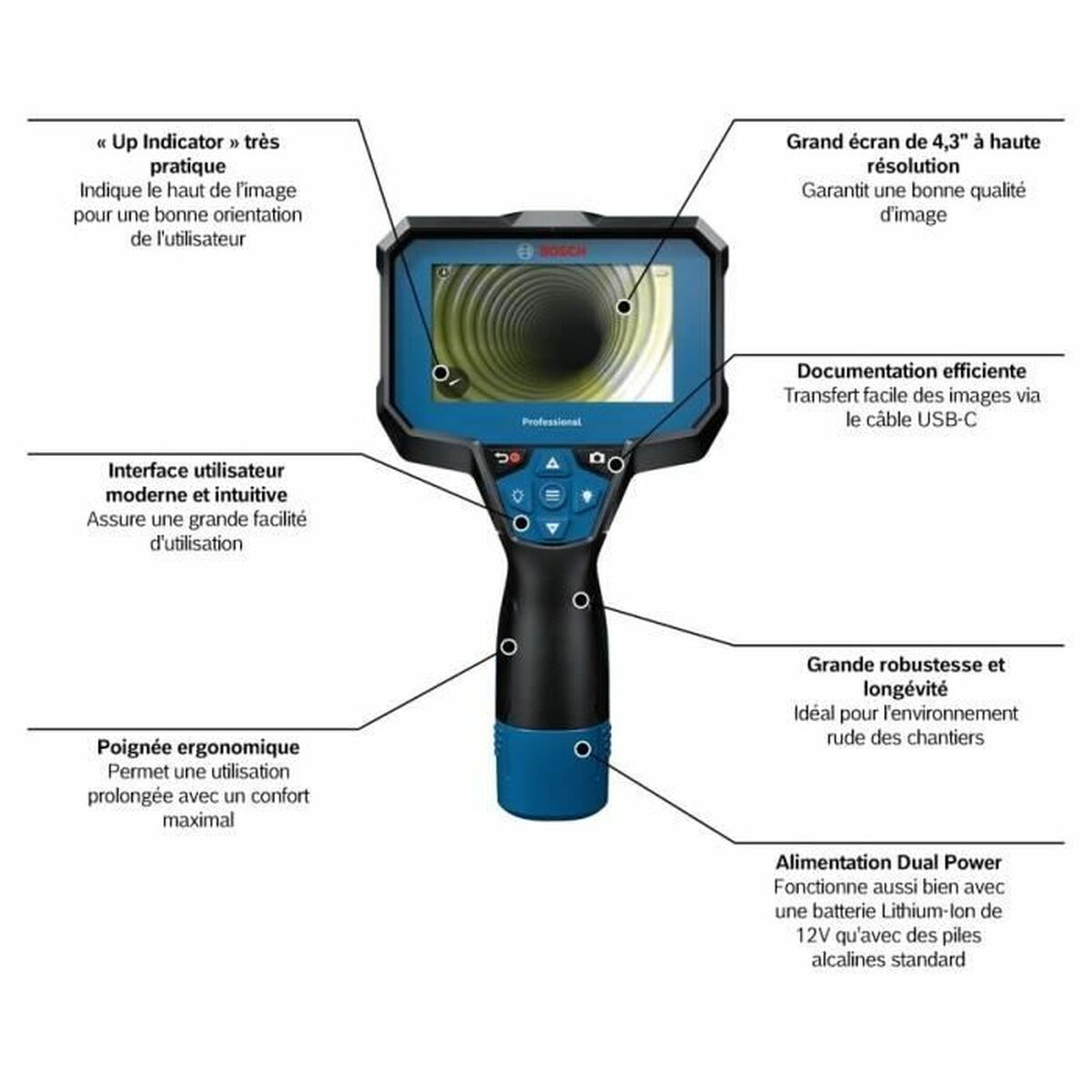 Detector de structuri BOSCH GIC 12V-4-23 C