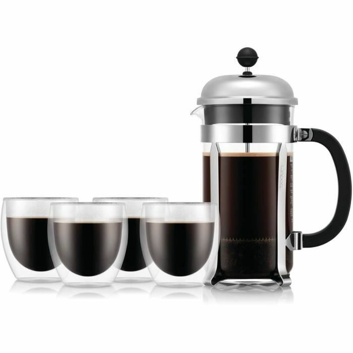 Cafetieră cu Piston Bodum Transparent 1 L (8 Unități)