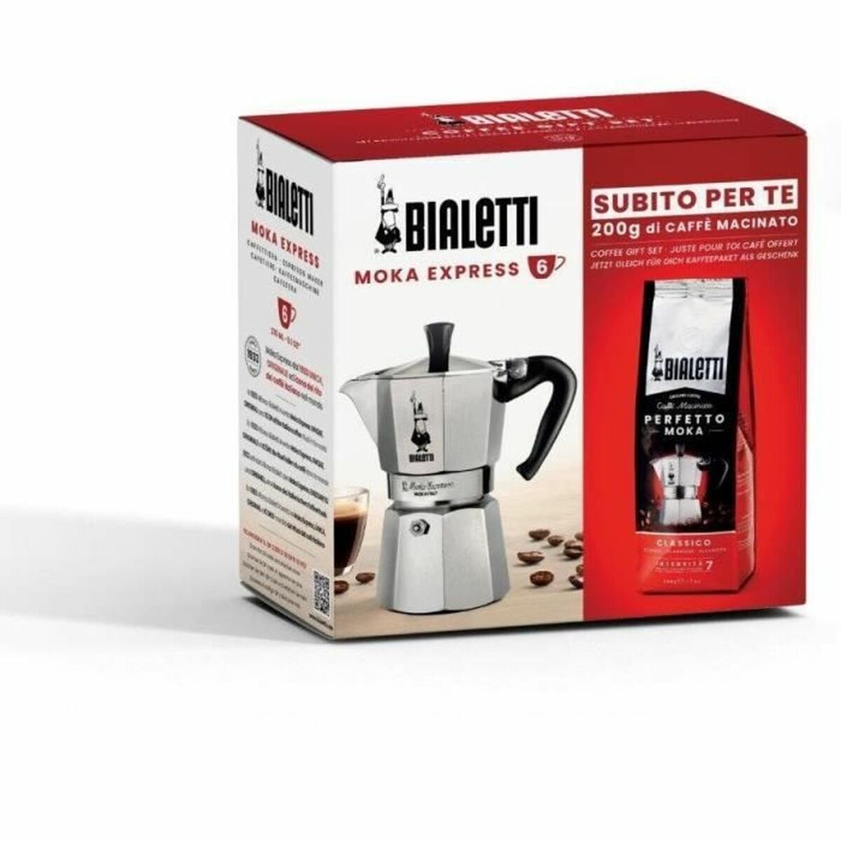 Cafetieră Italiană Bialetti Moka Classico Gri 3 Hrníčky
