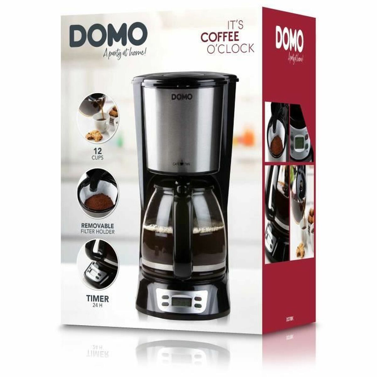 Cafetieră cu Filtru DOMO DO708K Negru 1000 W