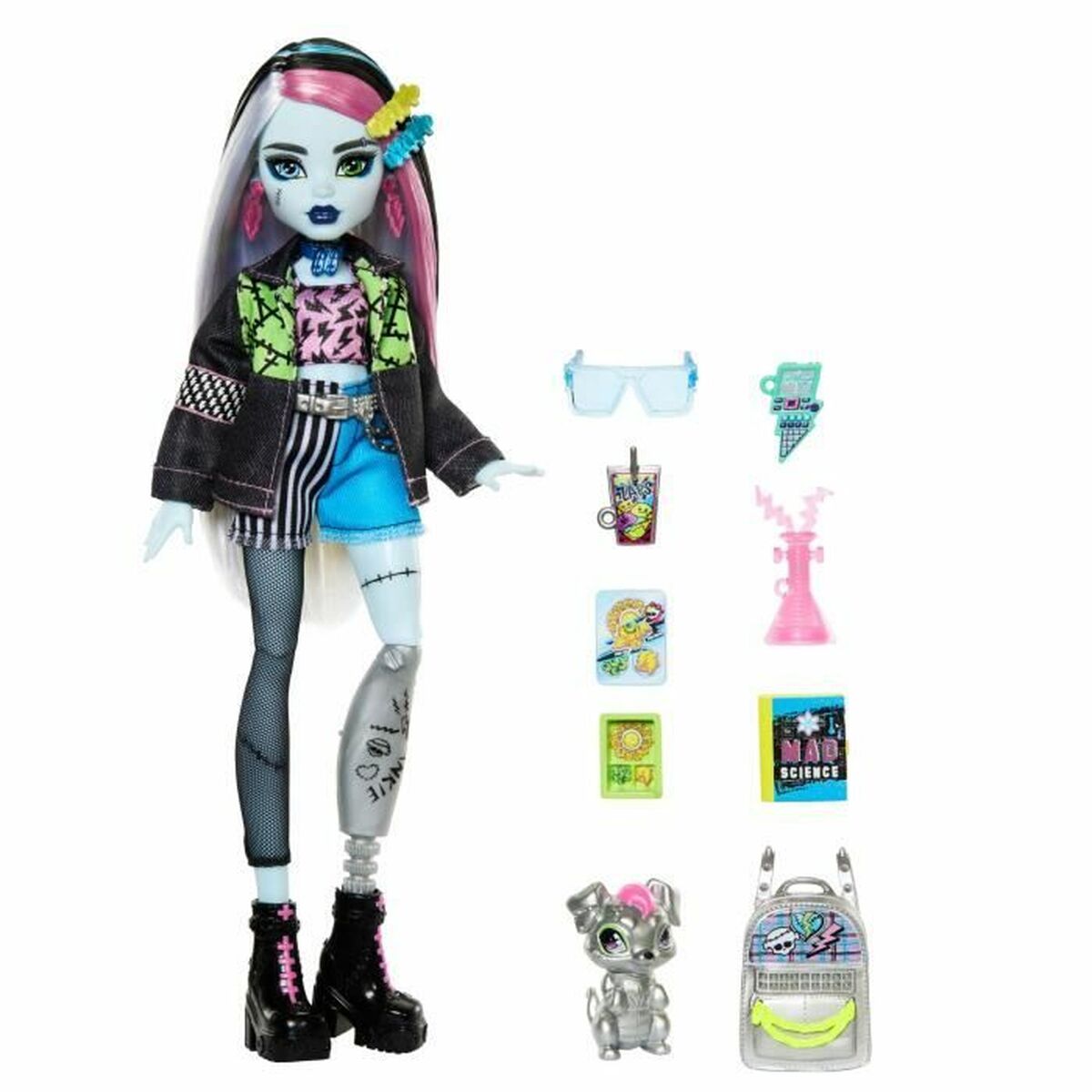 Păpușă bebeluș cu accesorii Monster High Frankie Stein