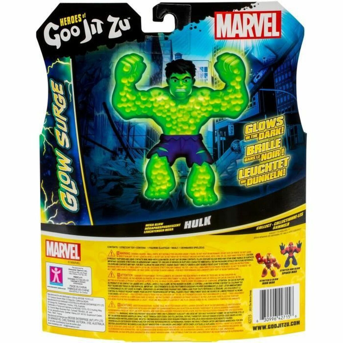 Figurine de Acțiune Goo Jit Zu Hulk Glow Surge