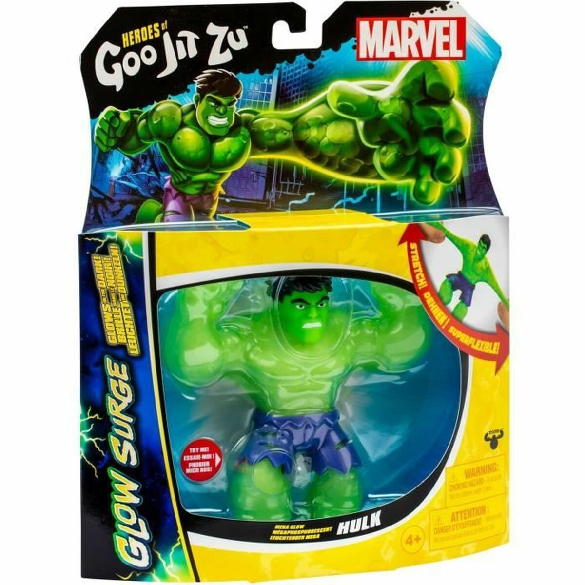 Figurine de Acțiune Goo Jit Zu Hulk Glow Surge
