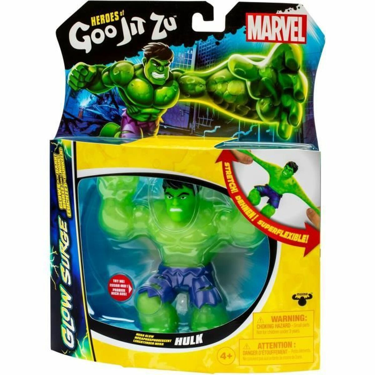 Figurine de Acțiune Goo Jit Zu Hulk Glow Surge