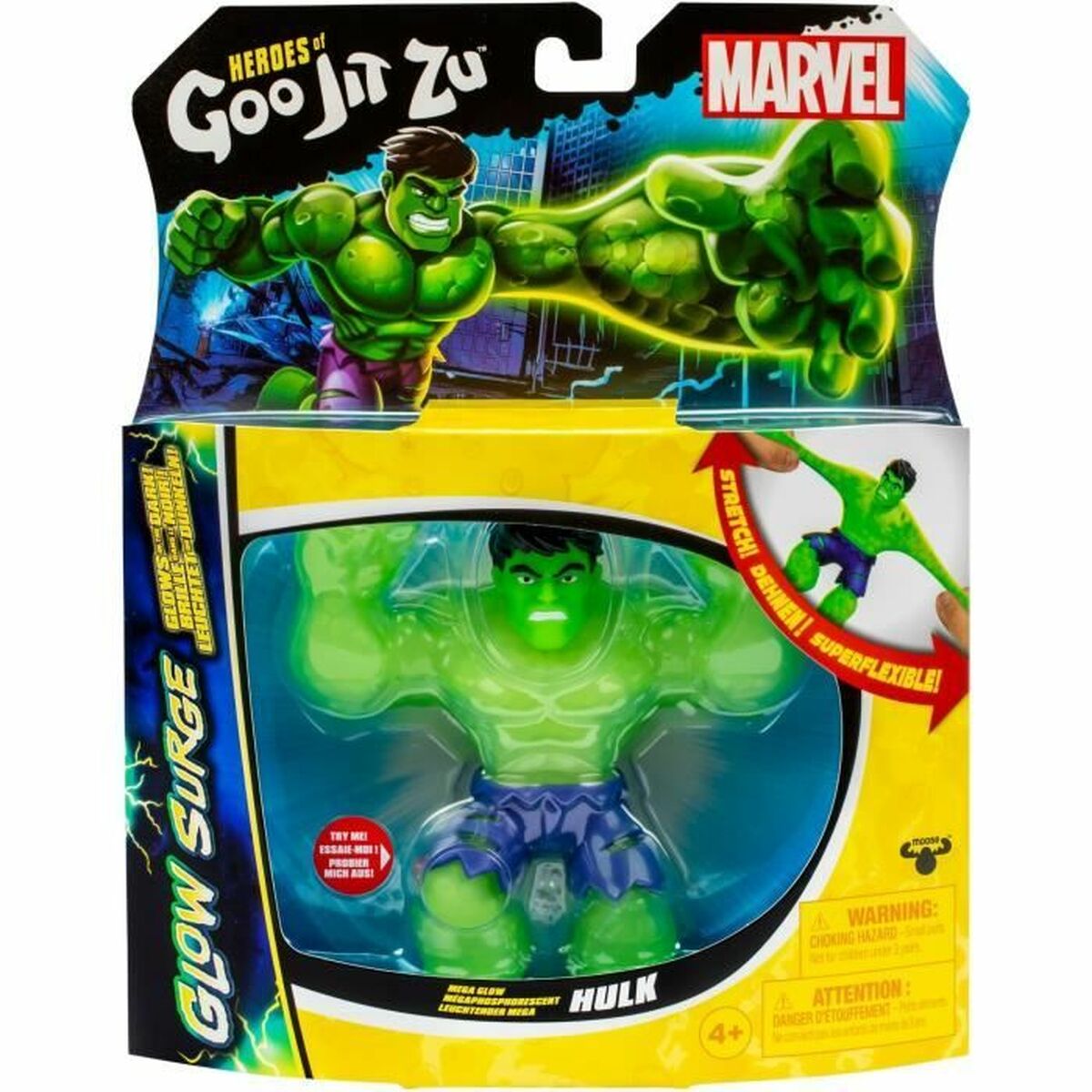 Figurine de Acțiune Goo Jit Zu Hulk Glow Surge