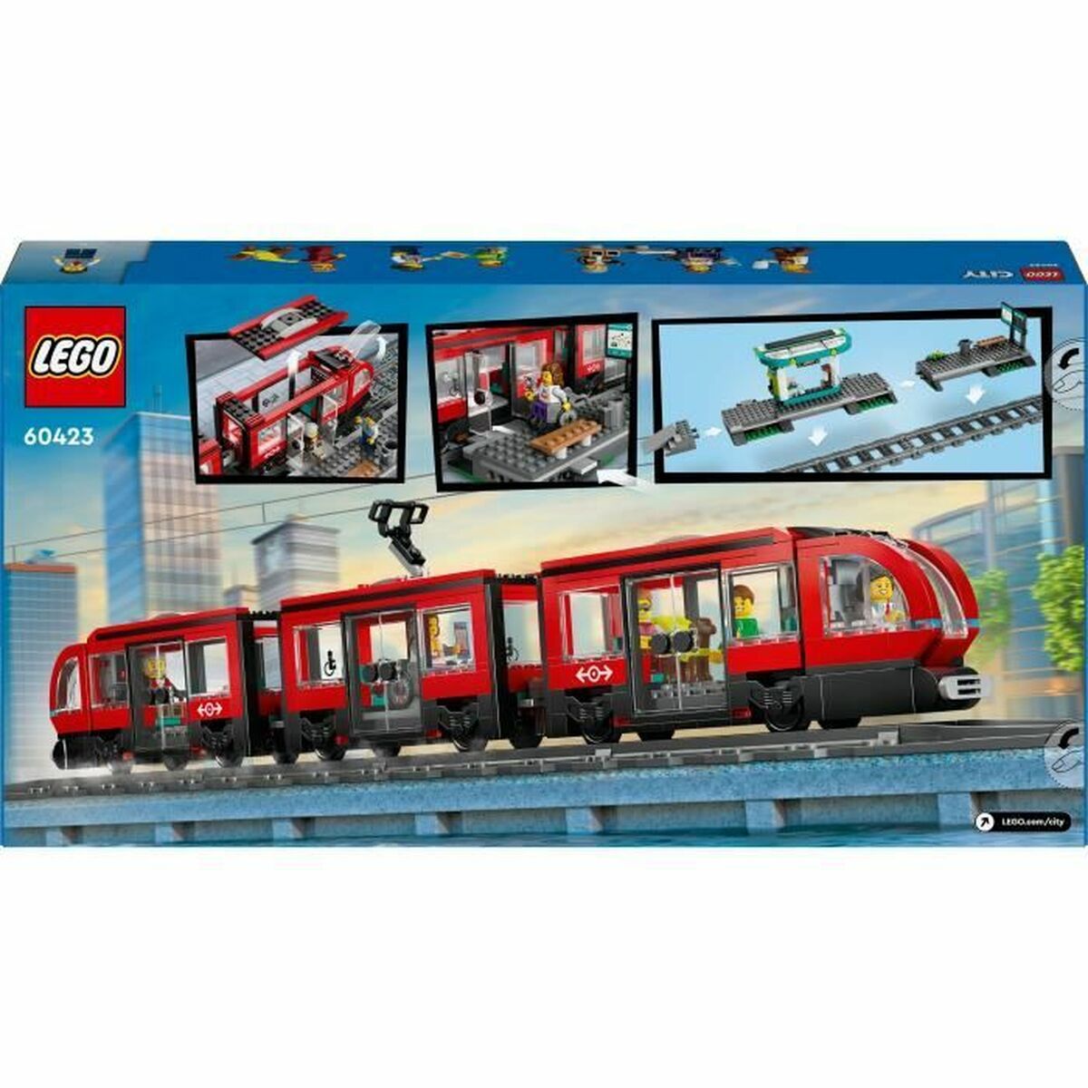 Set de Construcție Lego 60423 Downtown Tram and Station Multicolor