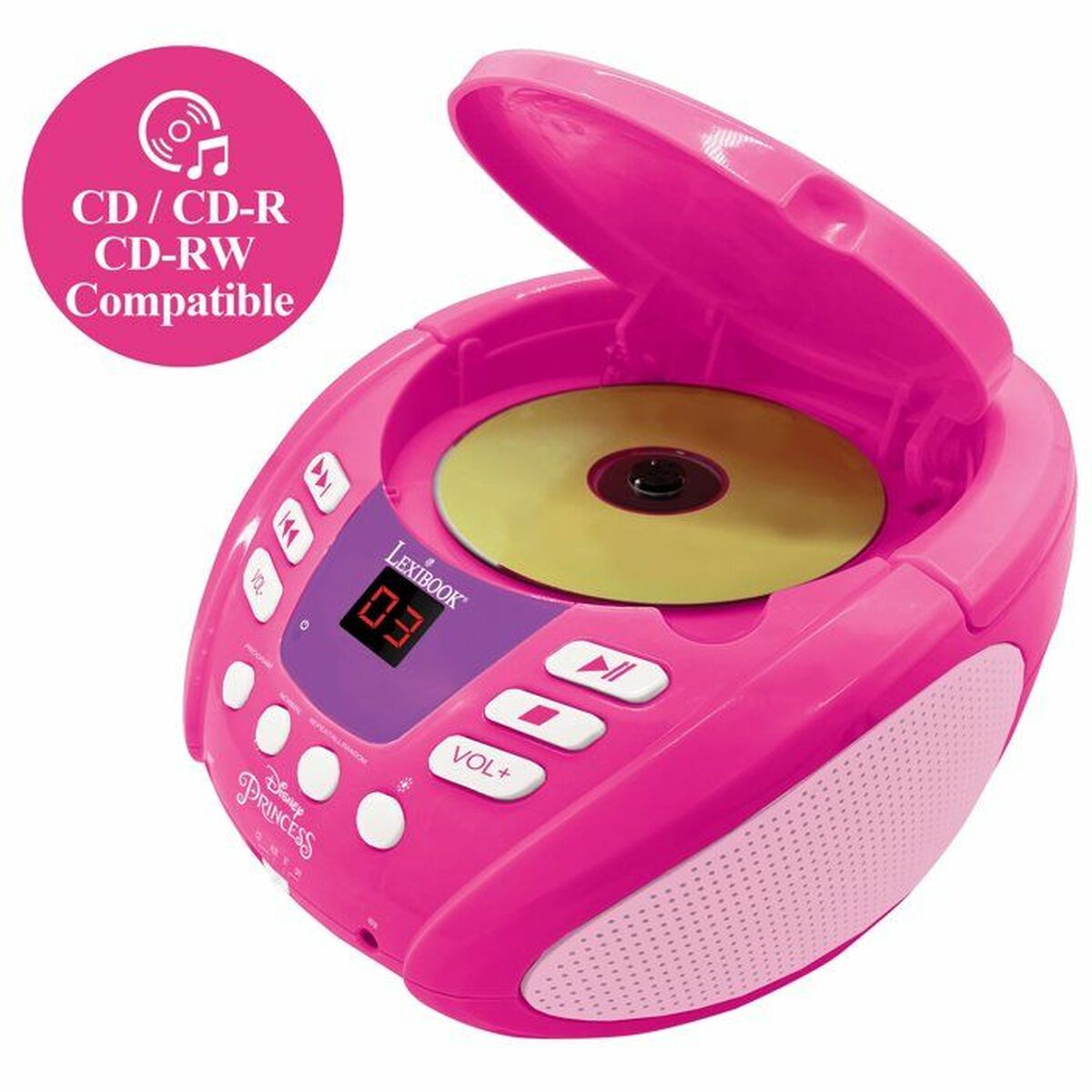 Radio CD MP3 cu Bluetooth Lexibook PRINCESA DE DISNEY Bluetooth 5.0