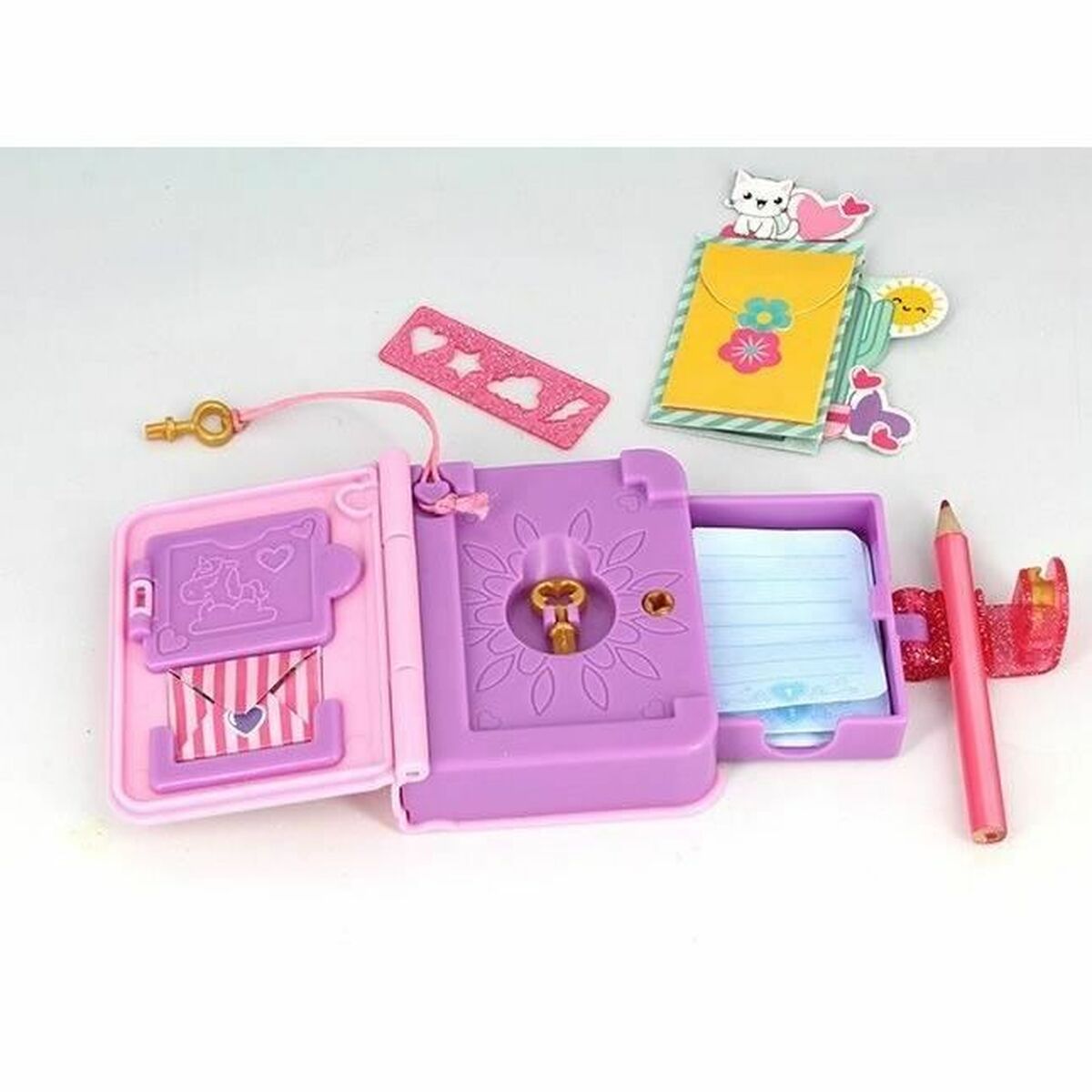 Agendă cu Accesorii Funlockets Mini Roz