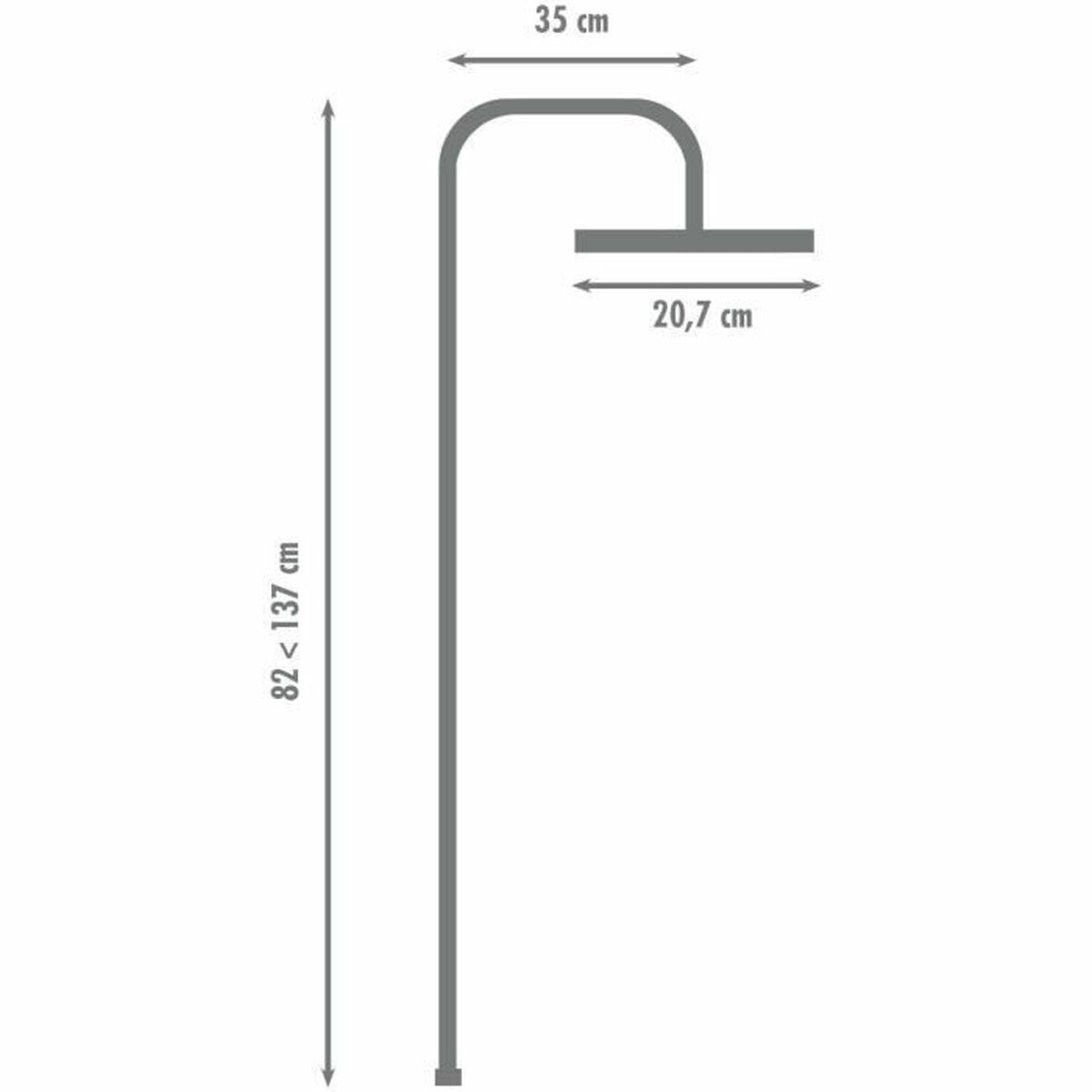 Cap de duș Rousseau HERA Negru ABS