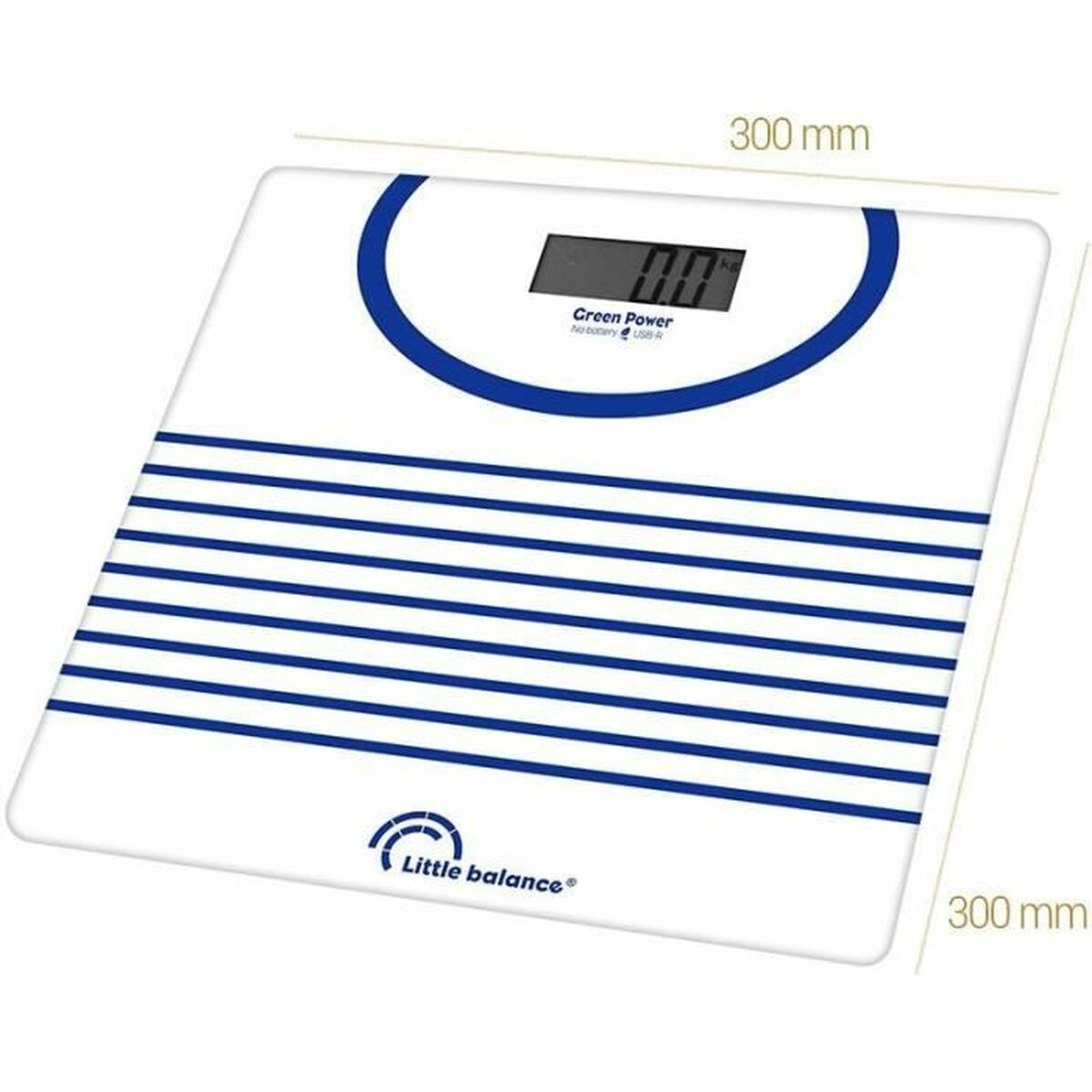 Cântar Digital de Baie Little Balance 8655 Albastru/Alb 180 kg