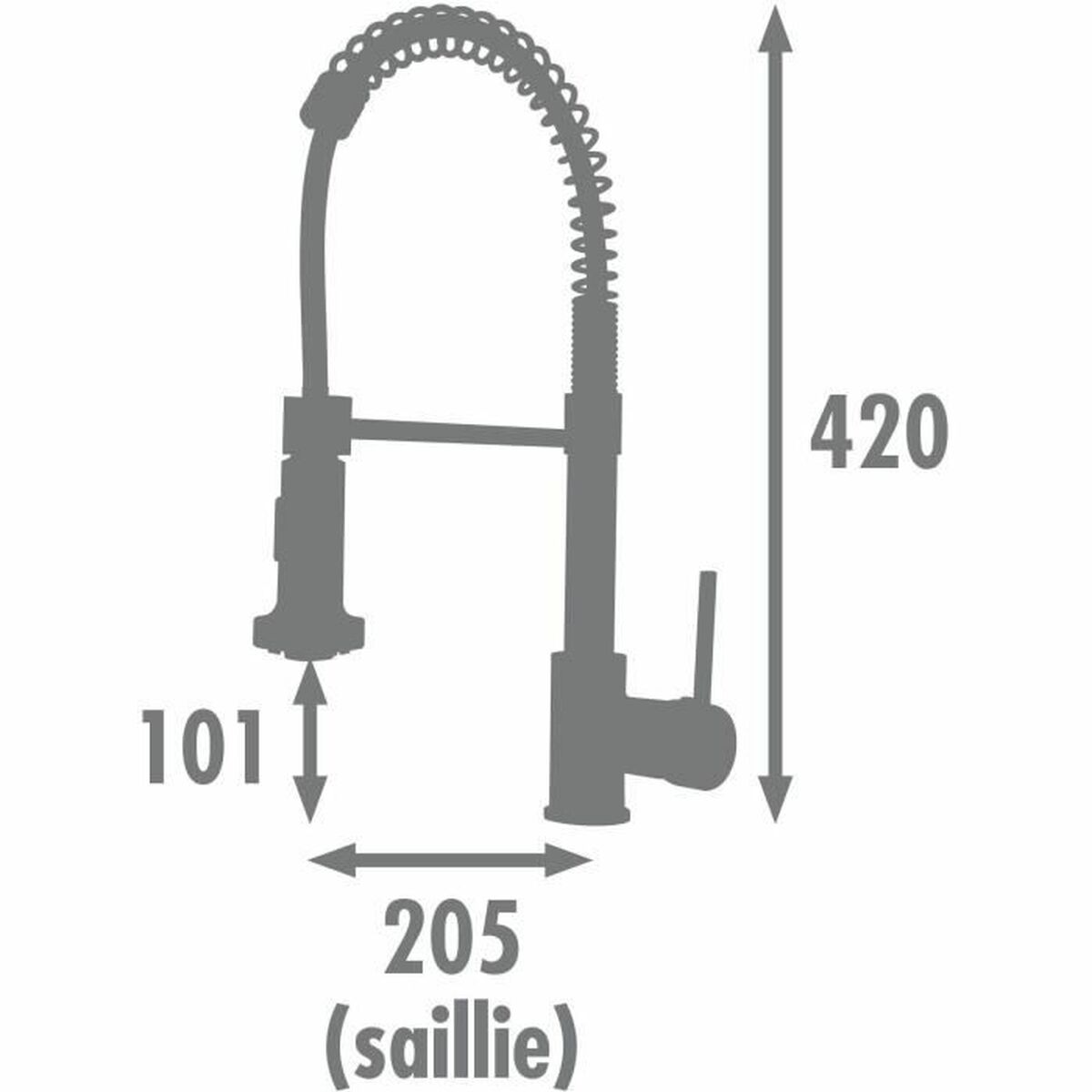 Kitchen Tap Rousseau OPUS Gri Chrome
