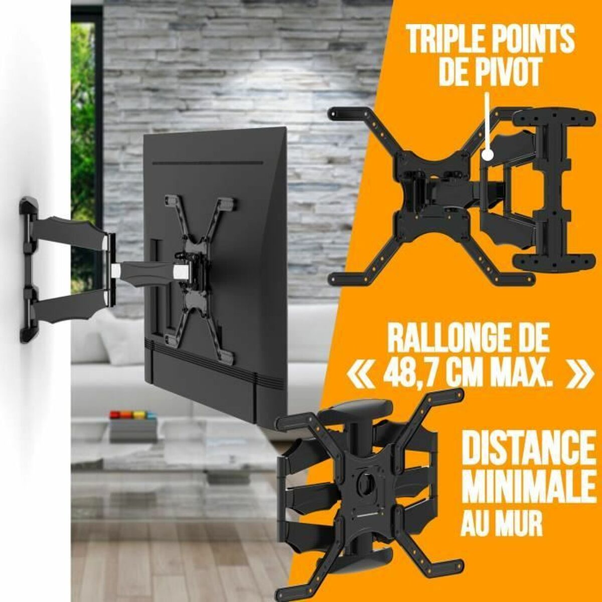 Suport TV Nanook Wall Mount 55" 65" 40"
