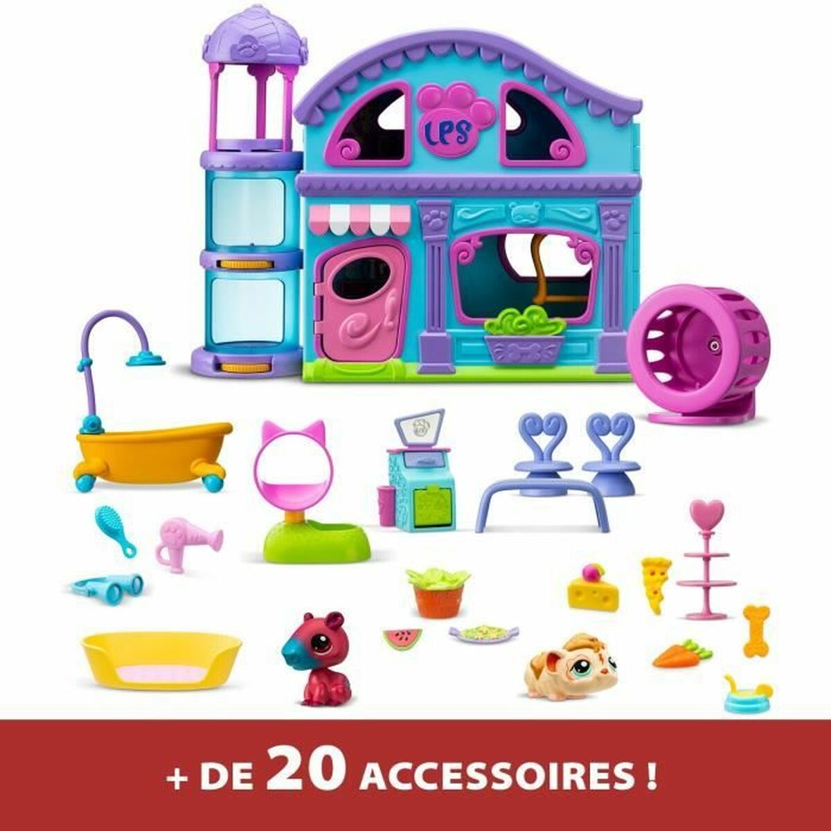 Playset Bandai The Big House Littlest Pet Shop 22 Piese