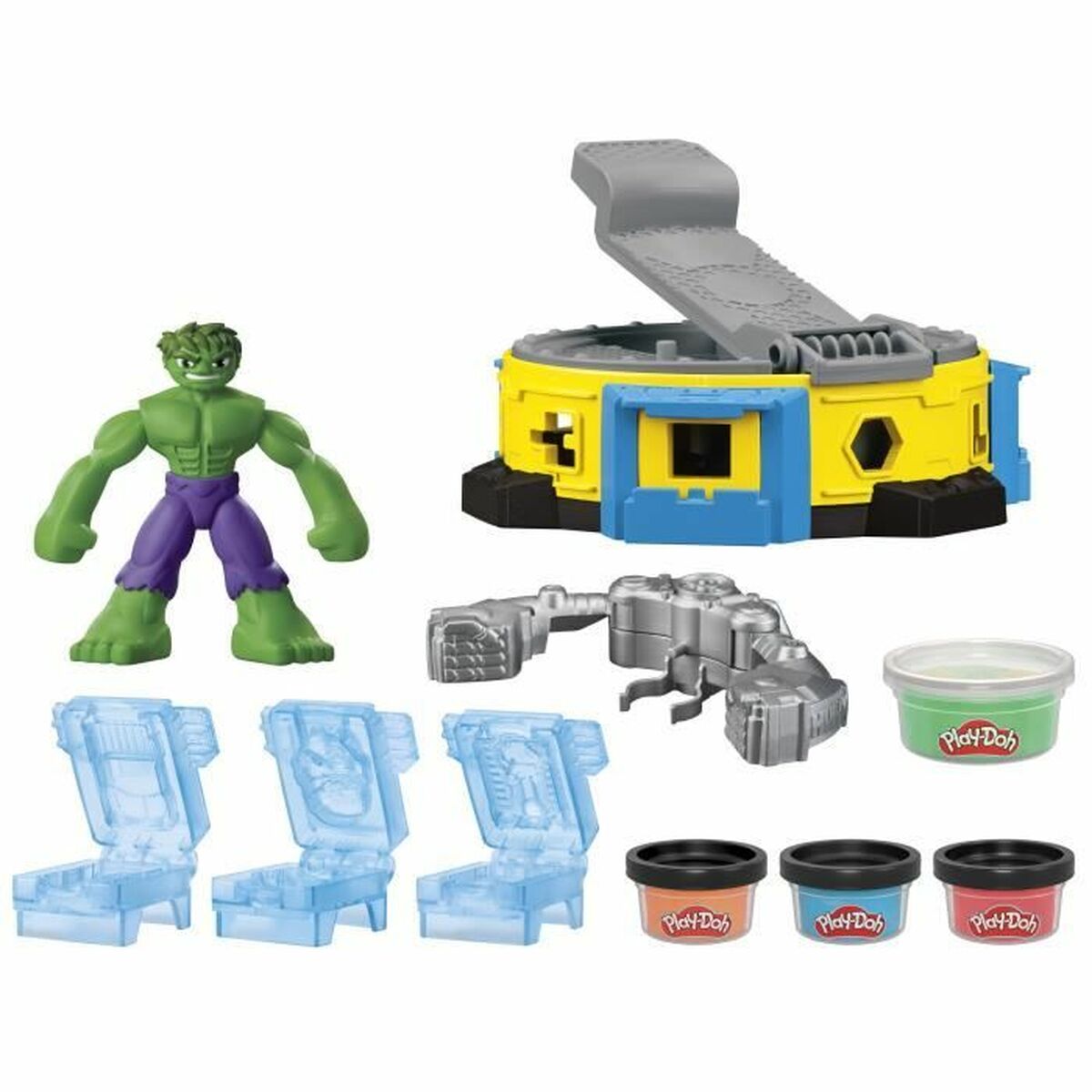 Joc de Plastilină Play-Doh Hulk Smash It All Multicolor
