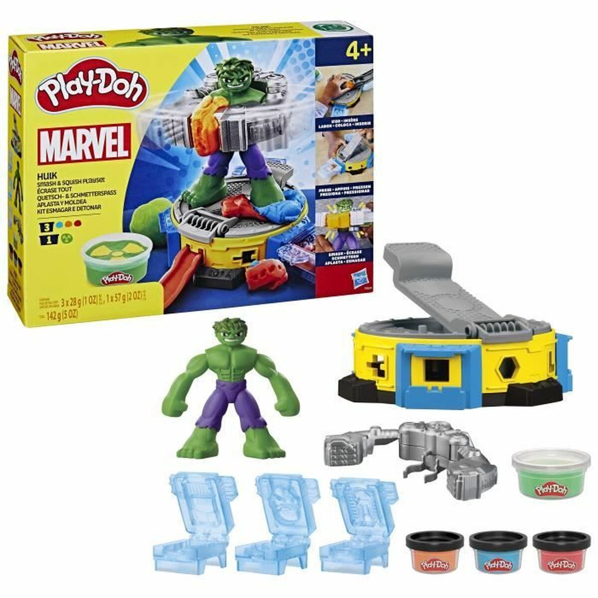 Joc de Plastilină Play-Doh Hulk Smash It All Multicolor