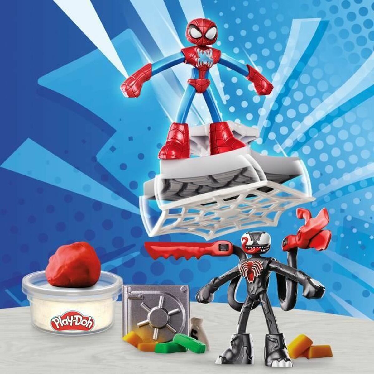 Joc de Plastilină Play-Doh Spider-Man Slash Attack Multicolor