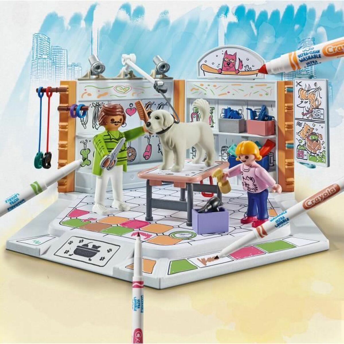 Playset Playmobil Color 71514 Grooming Salon 61 Piese