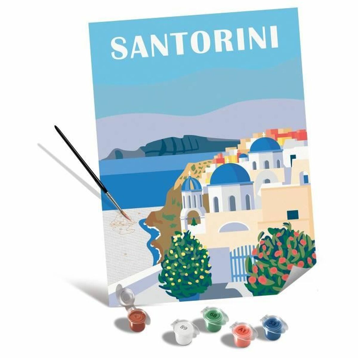 Set de pictură pe numere Ravensburger Santorini 30 x 40 cm