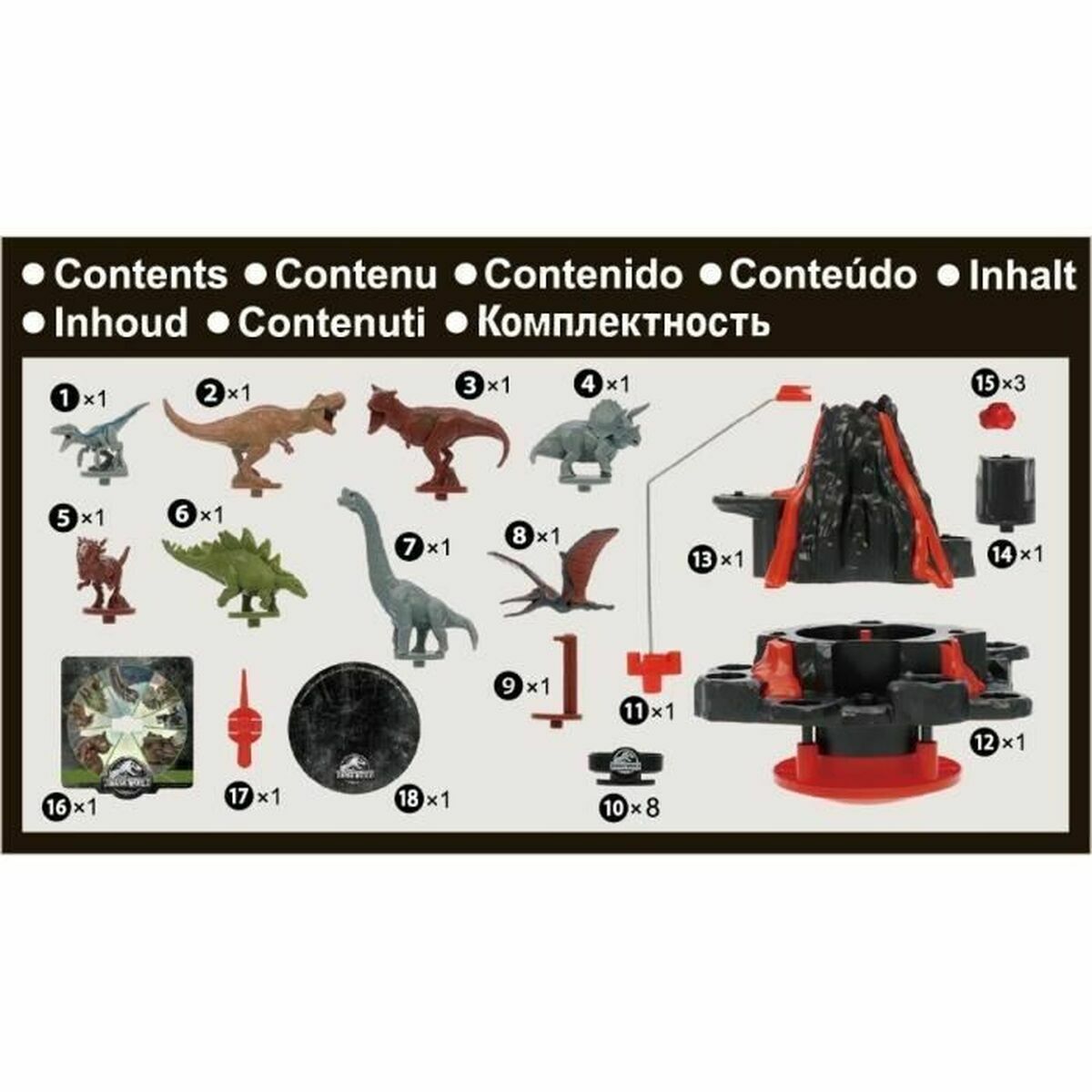 Joc de Masă EPOCH D'ENFANCE Jurassic World Shaky Volcano 26 x 11 x 26 cm