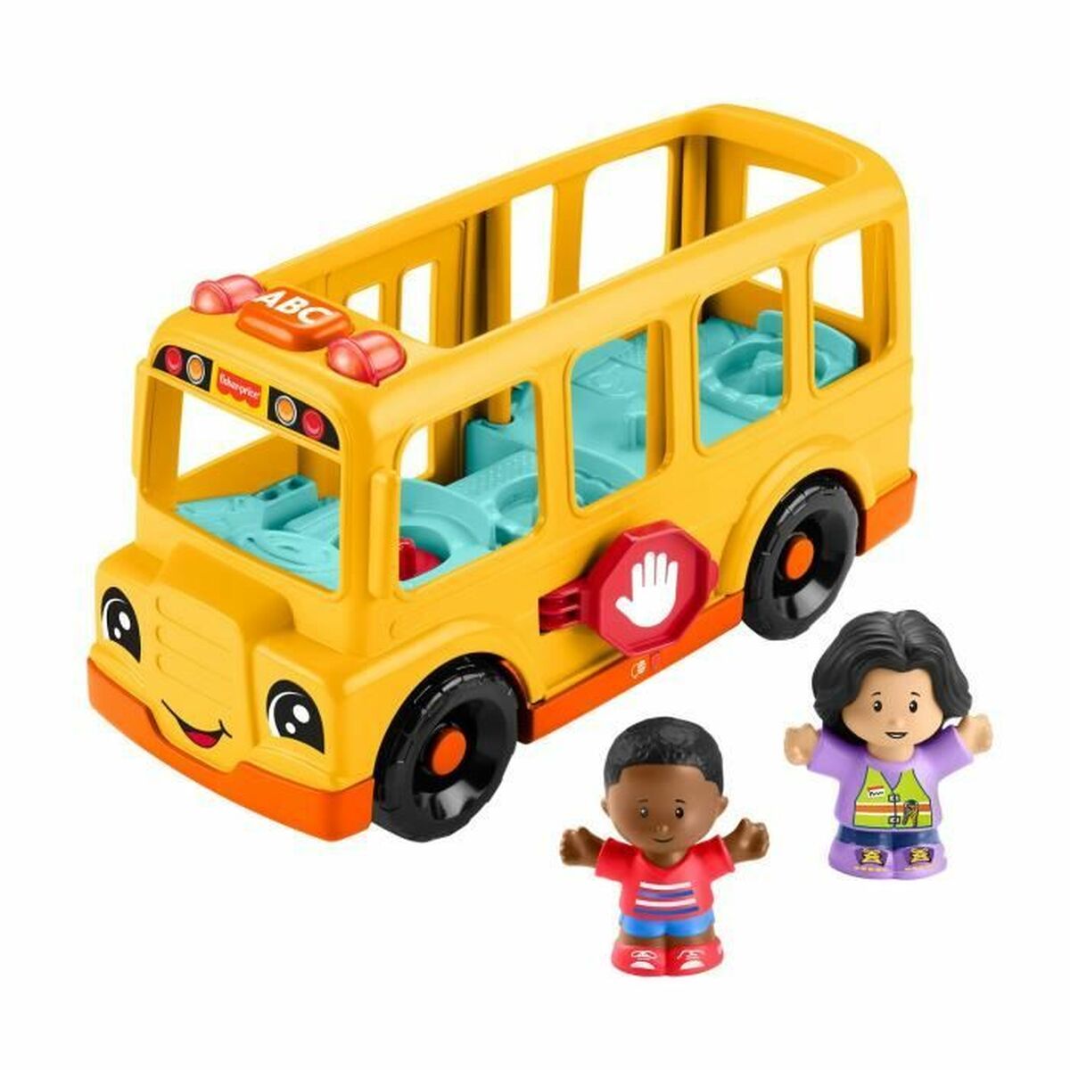 Figurine de Acțiune Fisher-Price Little People-El autobús escolar-Vehículo de empuje musical HYT03