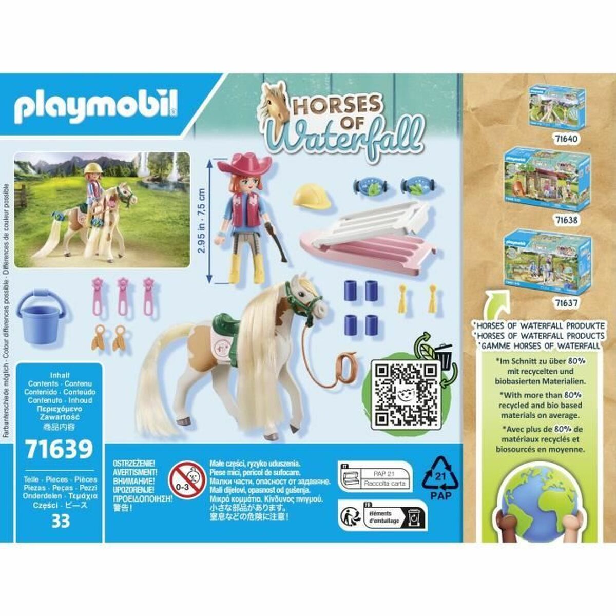 Playset Playmobil 71639 Ellie with horse 33 Piese
