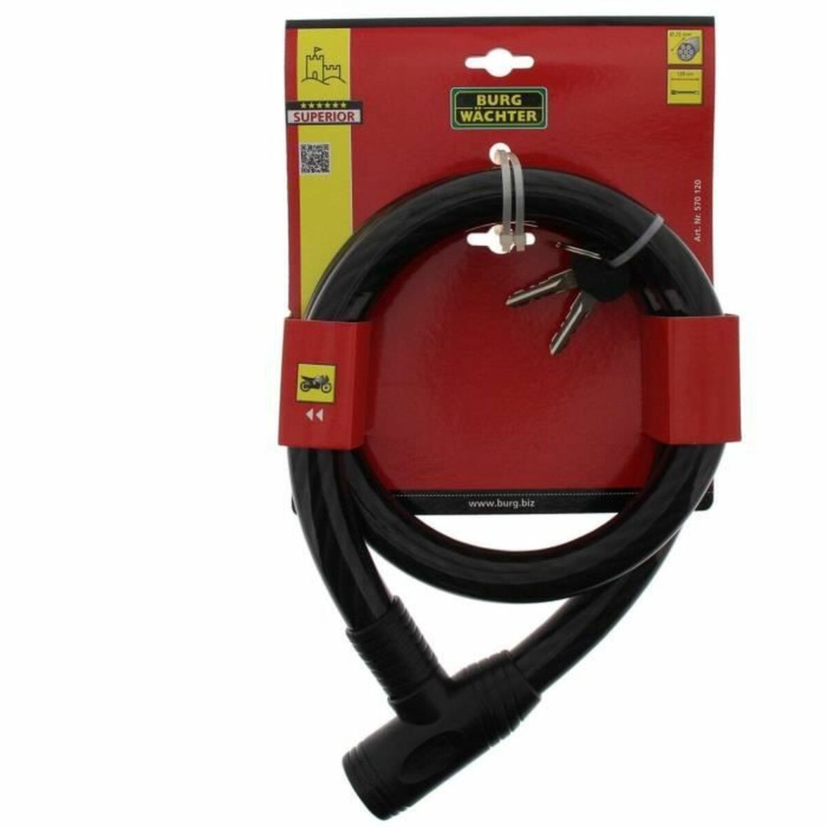 Lacăt cu cheie Burg-Wachter 570 120 Oțel Rotund