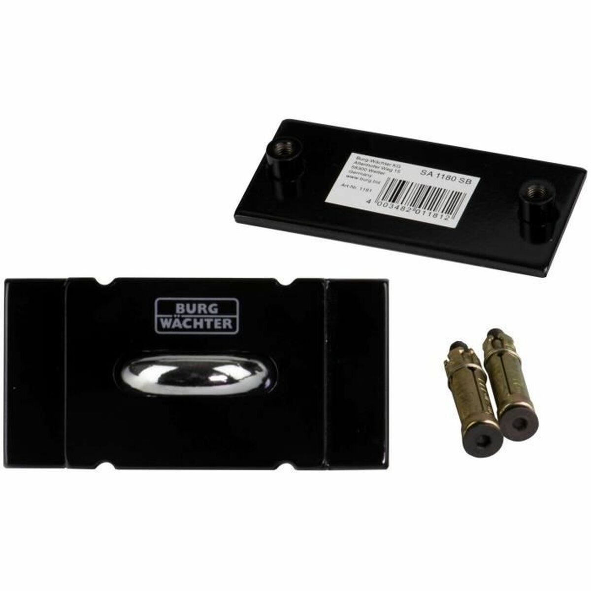 Lacăt cu cheie Burg-Wachter SA 1180 SB Dreptunghiular