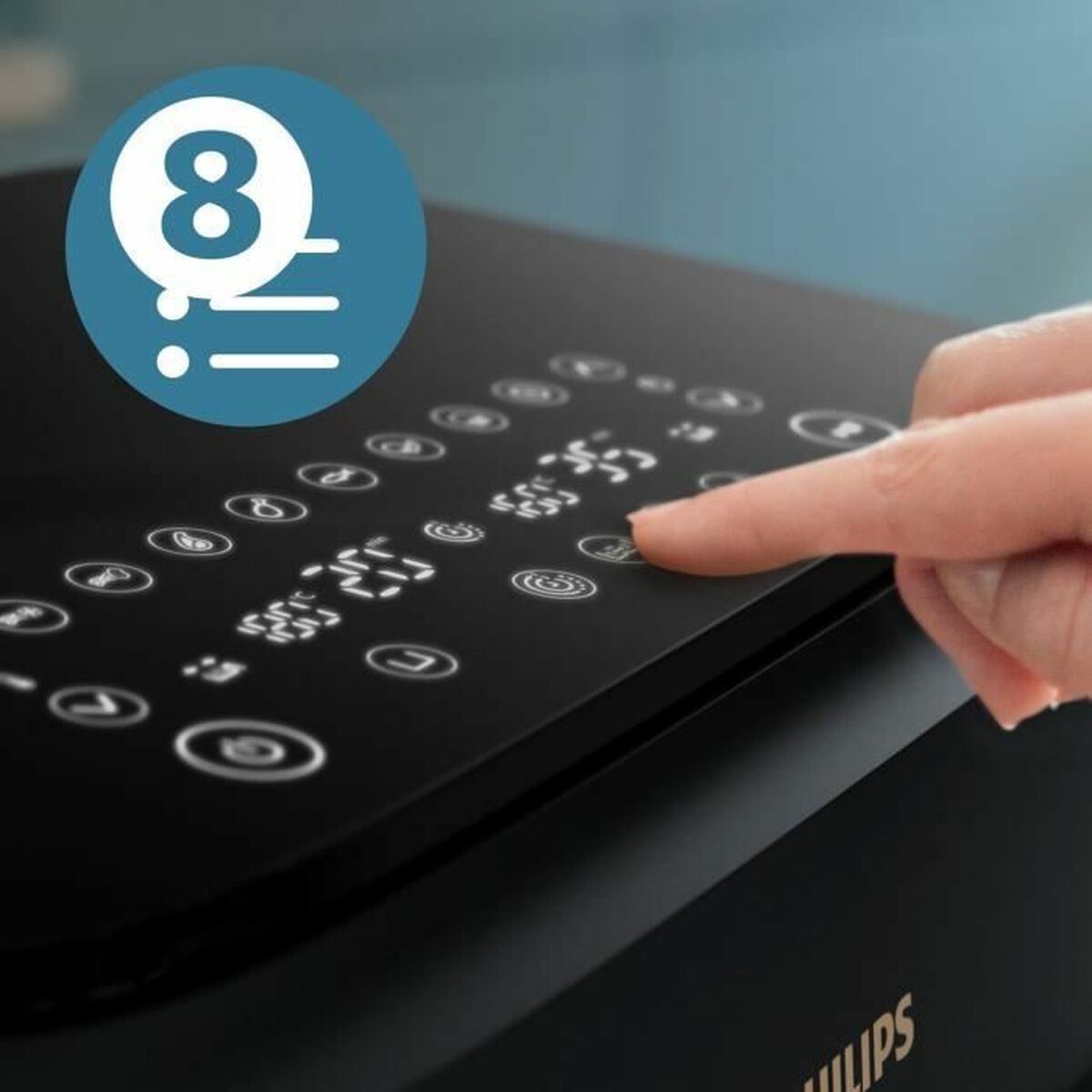 Friteuză cu Aer Philips Na351.00 Negru 9 L