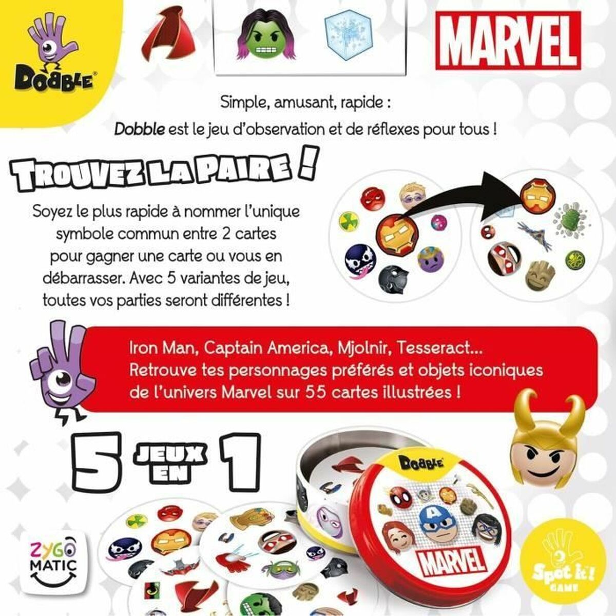 Joc Educativ Asmodee Dobble: Marvel