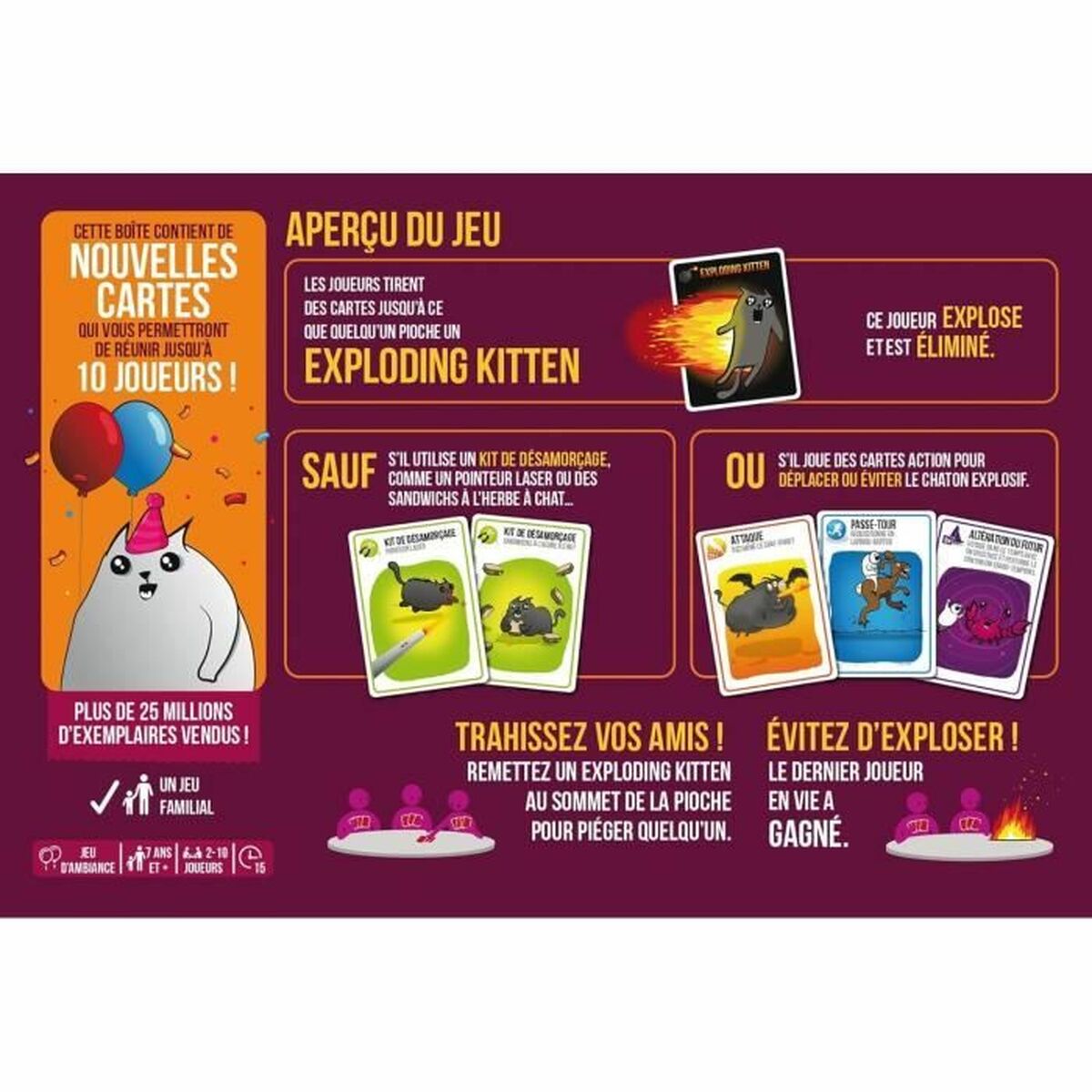 Joc de Masă Asmodee Exploding Kittens: Festive Edition