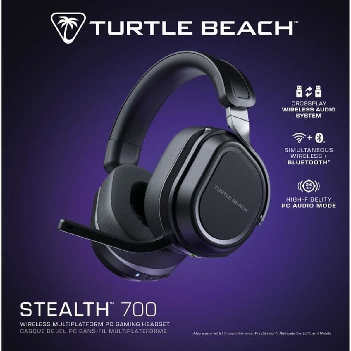 Căști cu Microfon Turtle Beach Stealth 700PC Negru