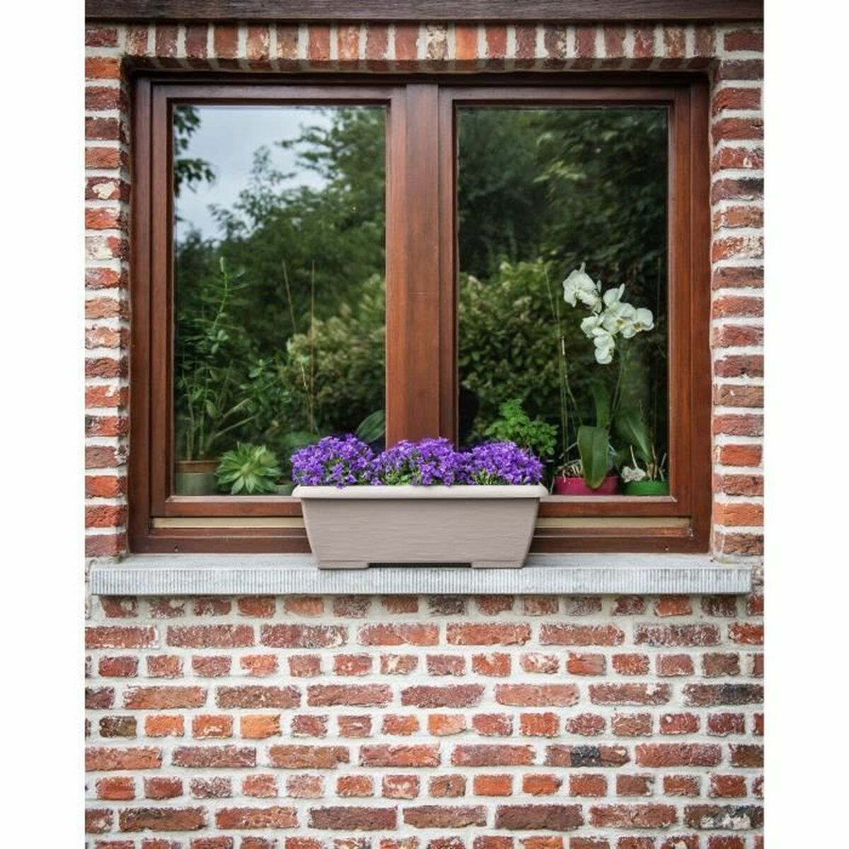 Ghiveci Garden ID Teramo Gri Gri Maroniu 60 cm