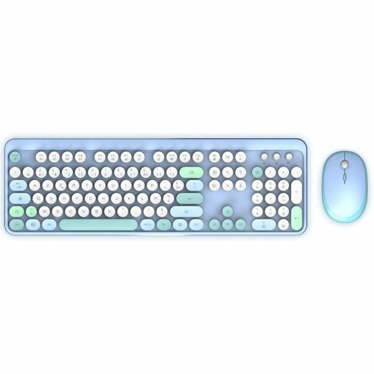 Tastatură și Mouse Mobility Lab Pure Color Albastru Azerty Franceză