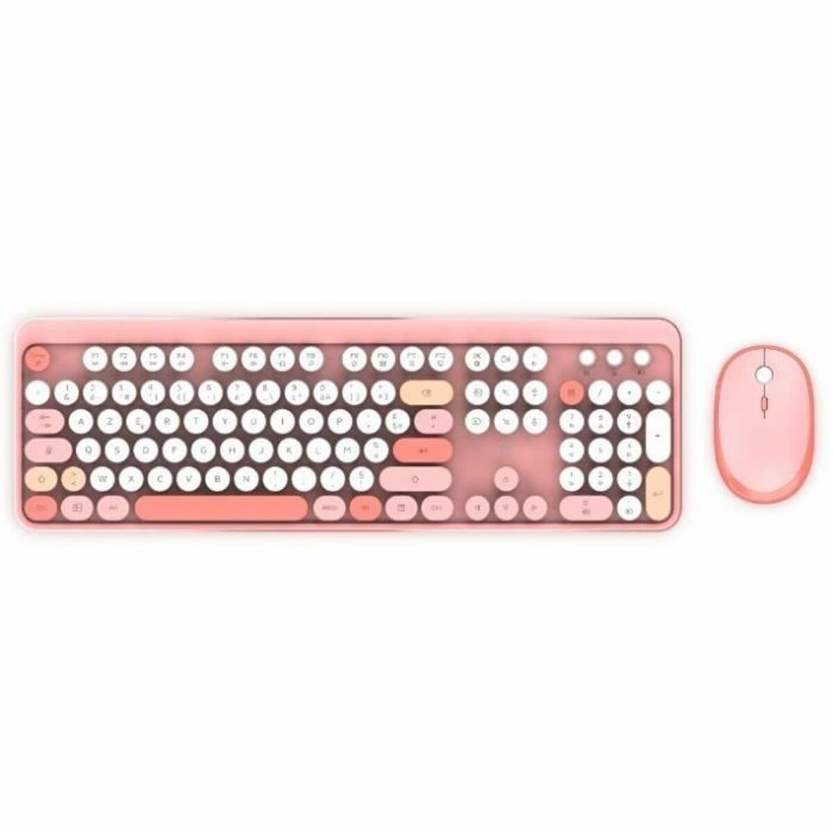 Tastatură și Mouse Mobility Lab Pure Color Rose Azerty Franceză