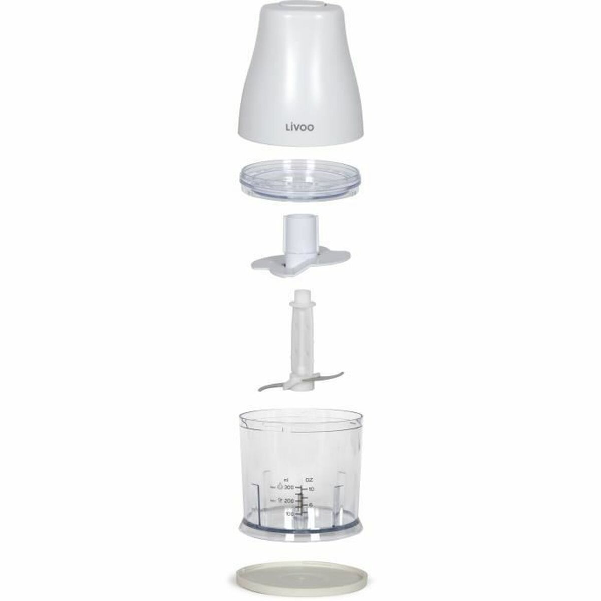 Tocător Livoo Chopper Alb 400 W Oțel inoxidabil
