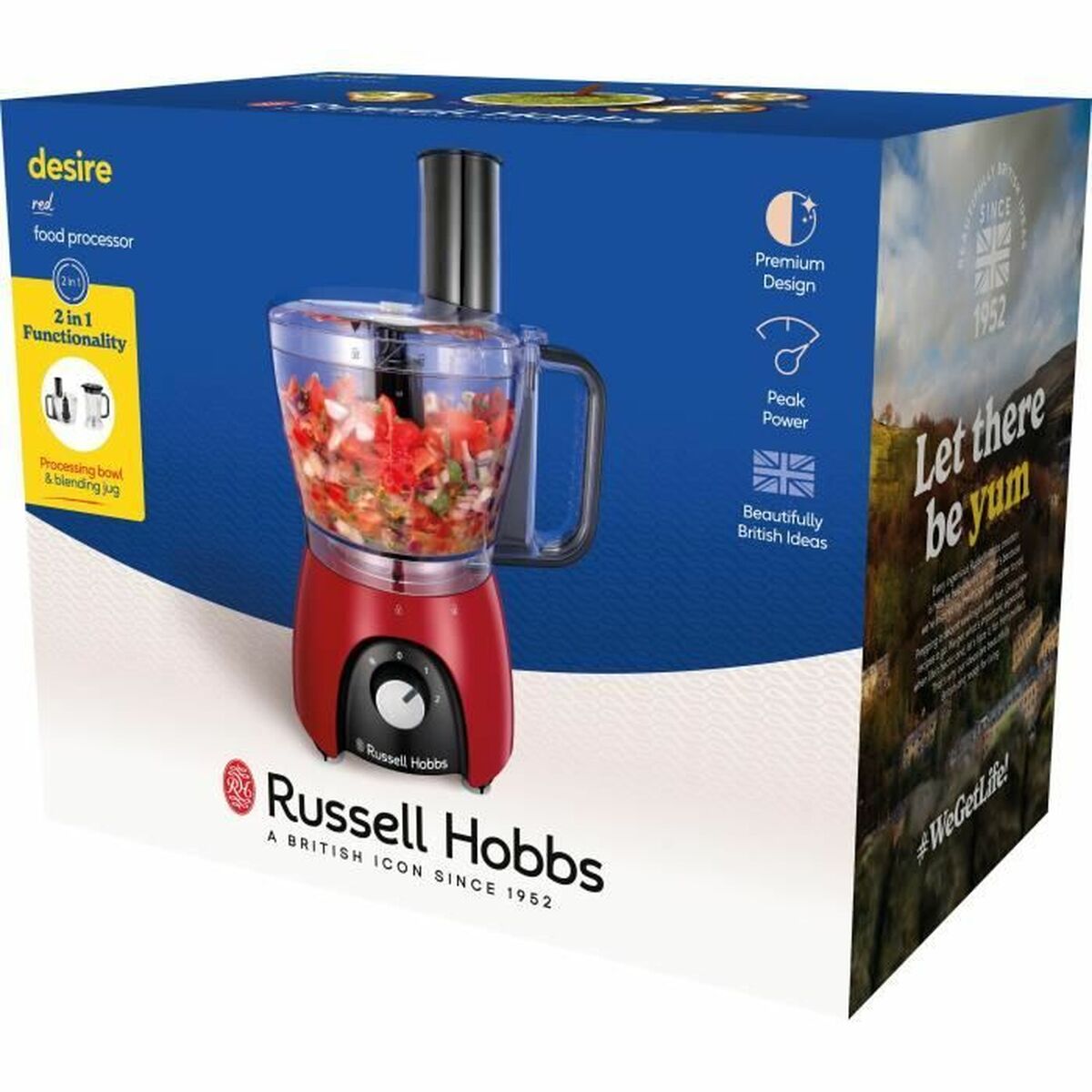 Robot de Bucătărie Russell Hobbs Desire Red Roșu 600 W