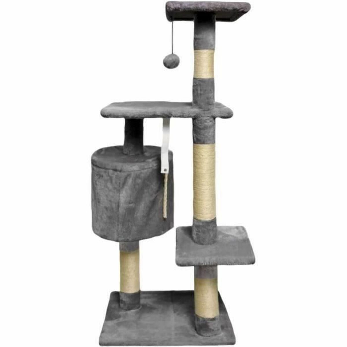 Suport de Ascuțit Gheare pentru Pisici Paloma Dark Gri 45 x 17 x 45 cm Poliester Flauș Lemn (1 Unități)