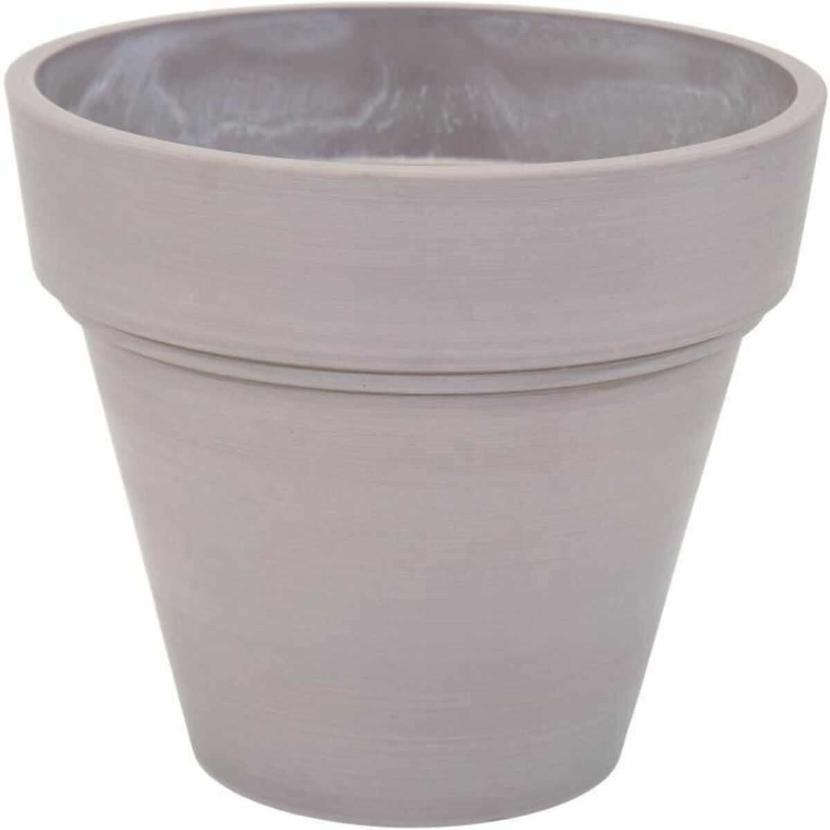 Ghiveci Mega Collections Ecostone Planter Maro Gri Maroniu Plastic Reciclat 55 x 51 cm