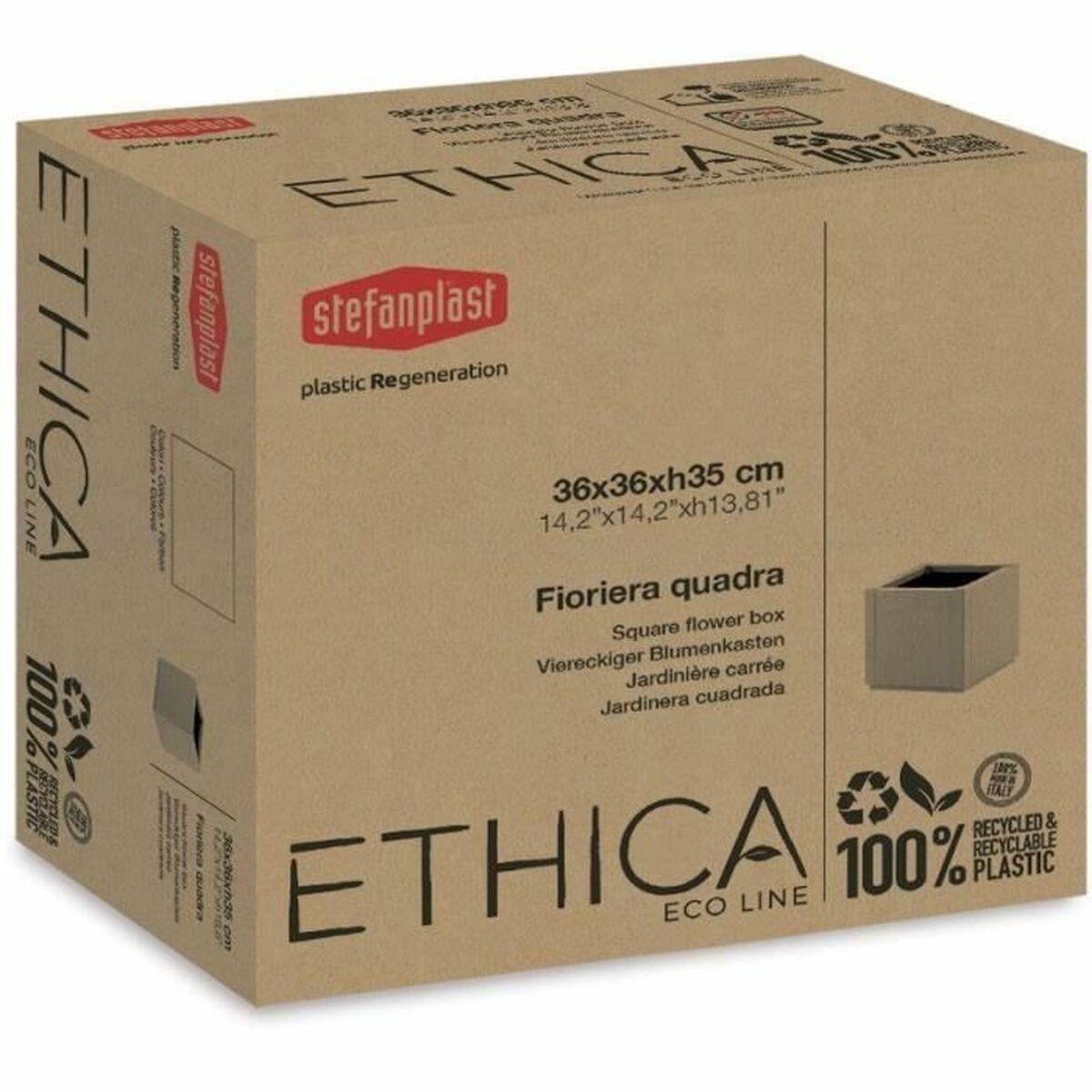 Ghiveci Stefanplast Pătrat