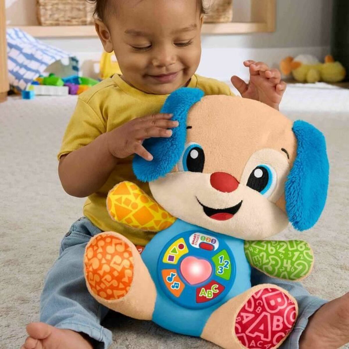 Jucărie de Pluș Fisher-Price Laugh and Learn Puppy Progressive Awakening Musical Plush JFD20 Maro Flauș Muzical Câine
