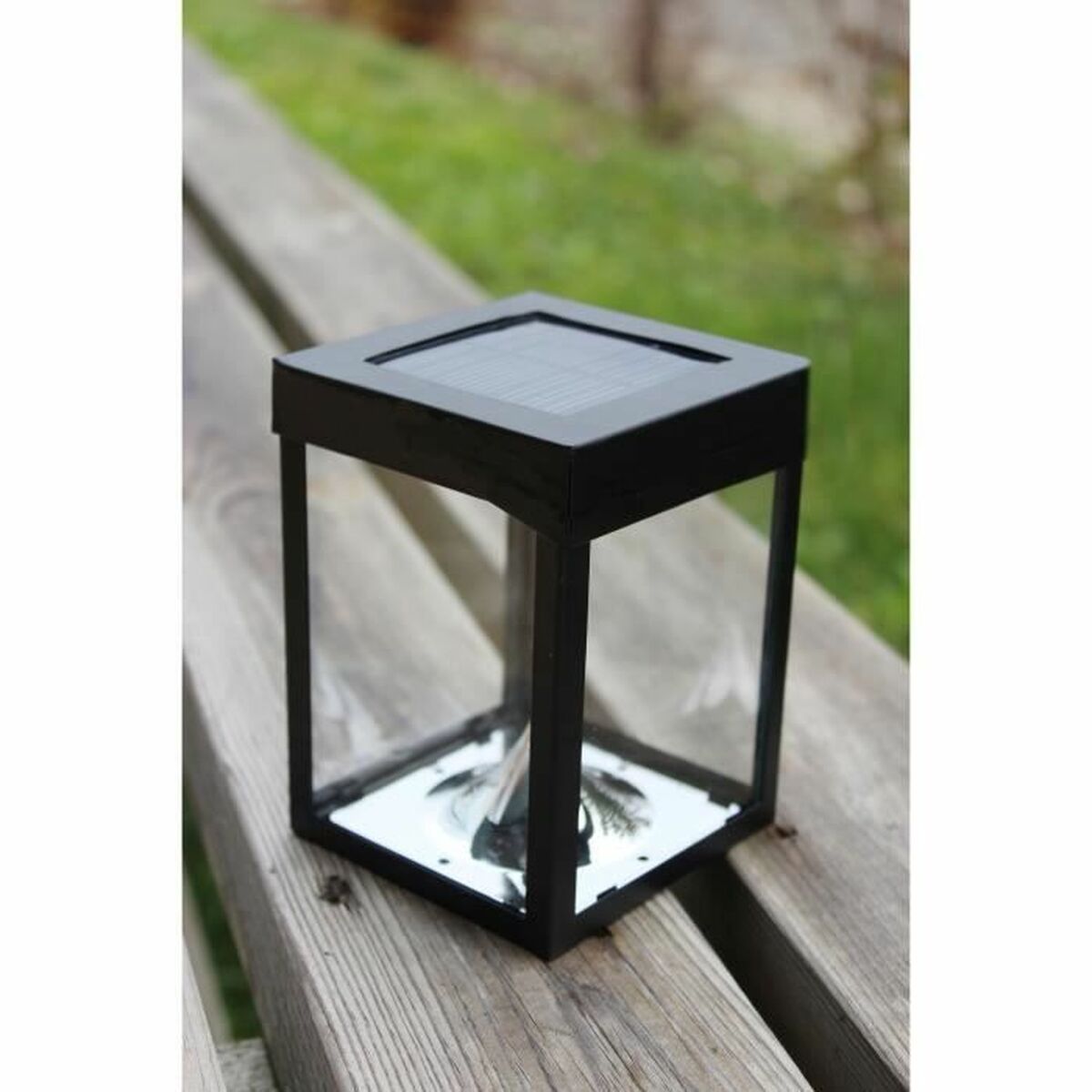 Lanternă LED Negru Geam ABS 12 x 12 x 18 cm