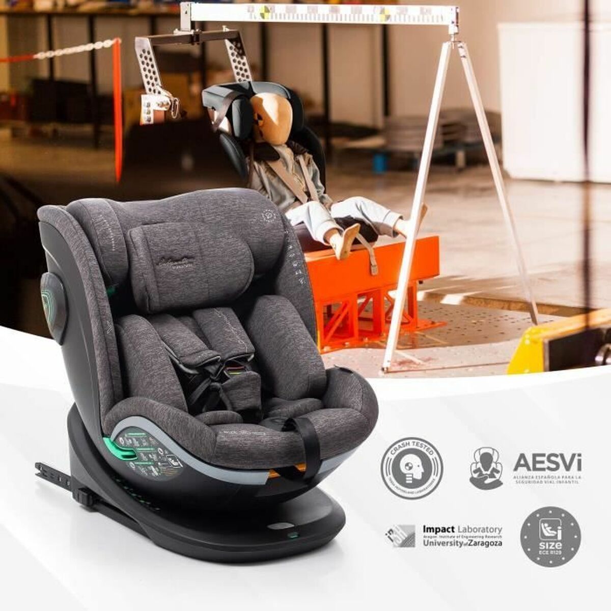 Scaun Auto Babyauto XPERTA GREY DOBBY Gri 0 (de 0 a 10 kilos) I (9 - 18 kg) II (15-25 kg) III (22 - 36 kg) Infantil ECE R129