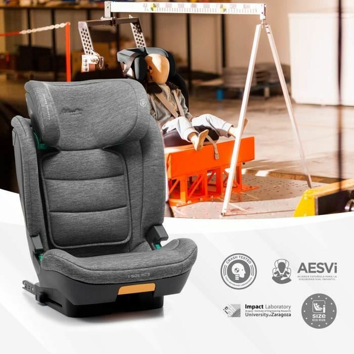 Scaun Auto Babyauto CAPAX GREY DOBBY Gri II (15-25 kg) Infantil ECE R129