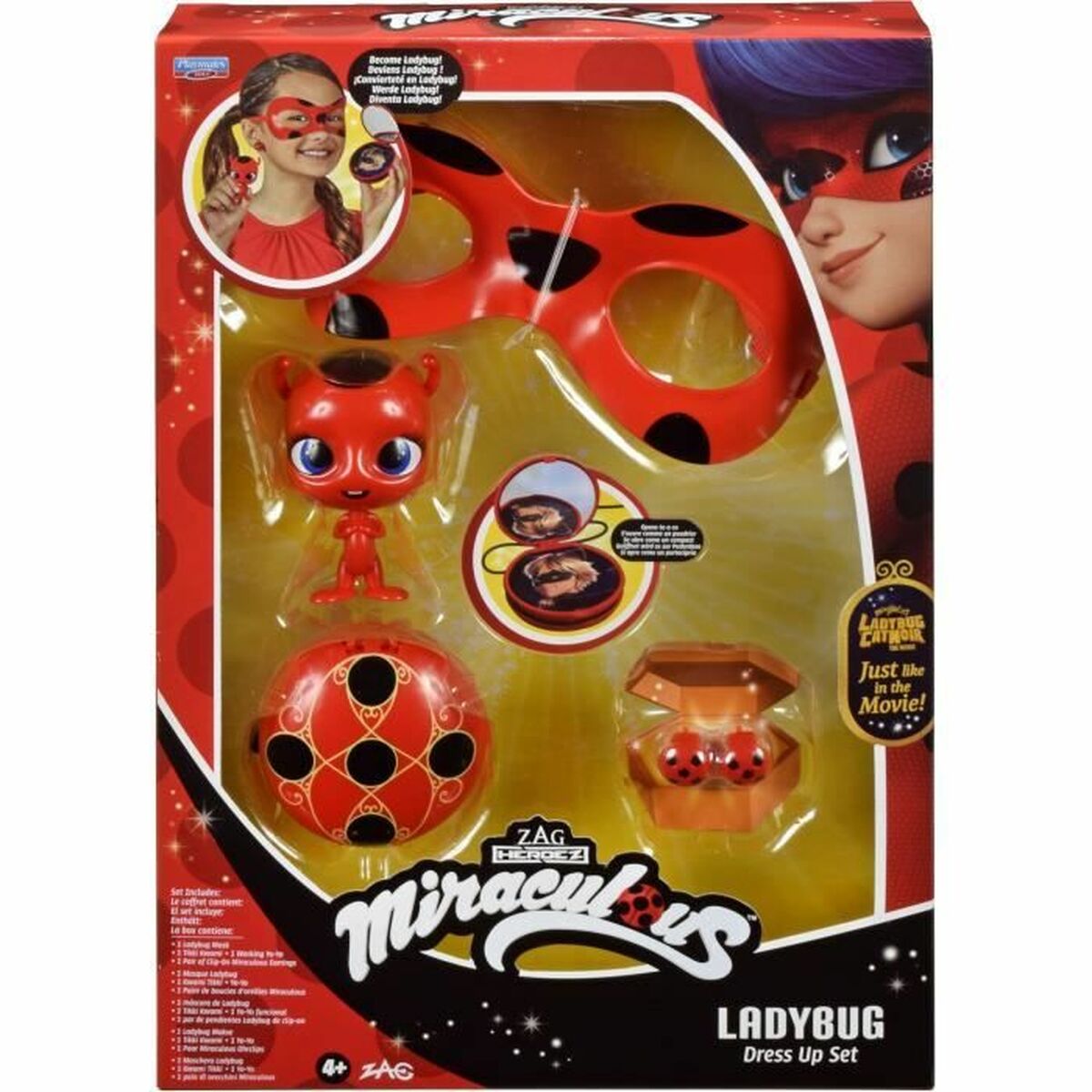 Costum Deghizare pentru Copii Bandai Miraculous Ladybug Roșu rouge LadyBug