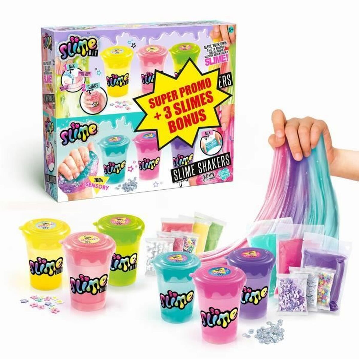 Joc de Plastilină Canal Toys Agitadores de slime 3 + 3 extra