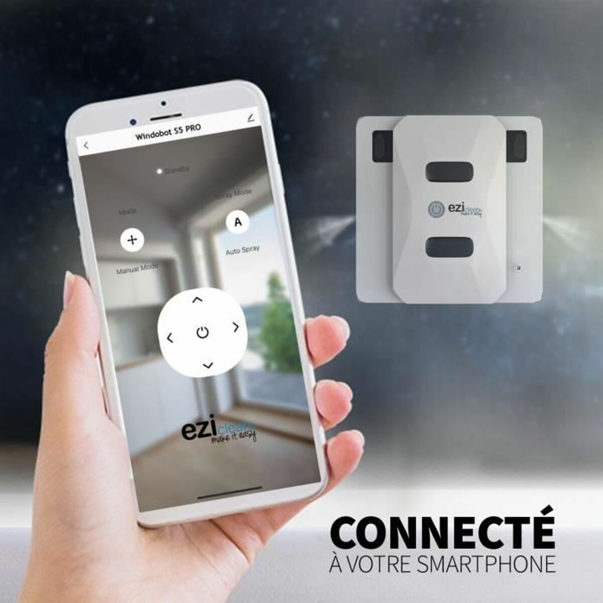 Robot Inteligent pentru Curățarea Geamurilor EZIclean Windobot S5 Pro 72 W